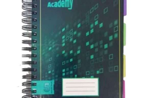 Caderno A5 Academy 5 Disciplinas 150 Folhas
