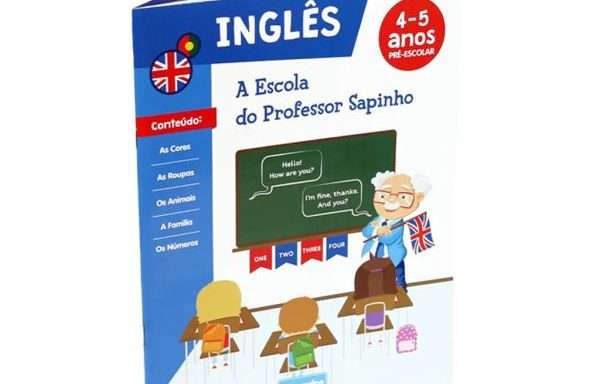 Livro Pré-escolar de Inglês Professor Sapinho Para Crianças dos 4 a 5 anos