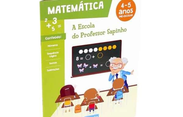 Livro pré-escolar de Matemática Professor Sapinho, para Crianças dos 4 a 5 Anos